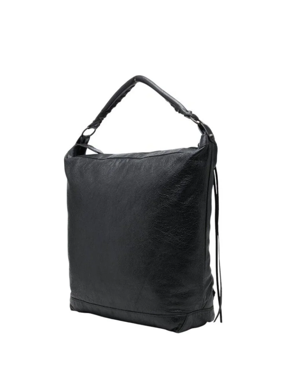 Balenciaga the Day Shoulder Bag Black Leather